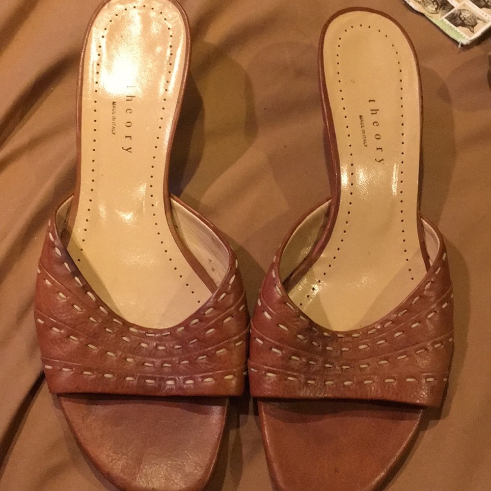 Theory brown sandals